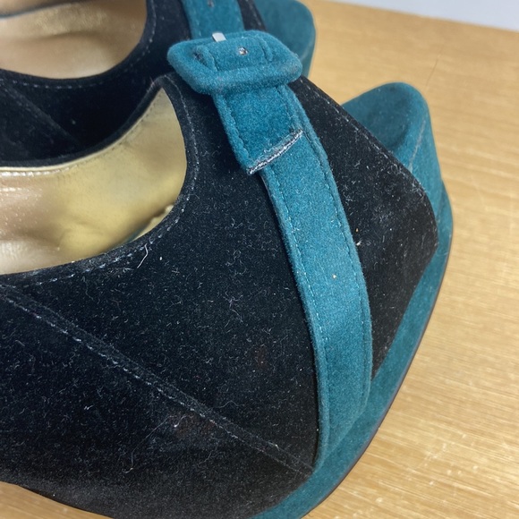 Qupid Faux Suede Peep Toe Heels Size 8.5 Women’s - Picture 7 of 12